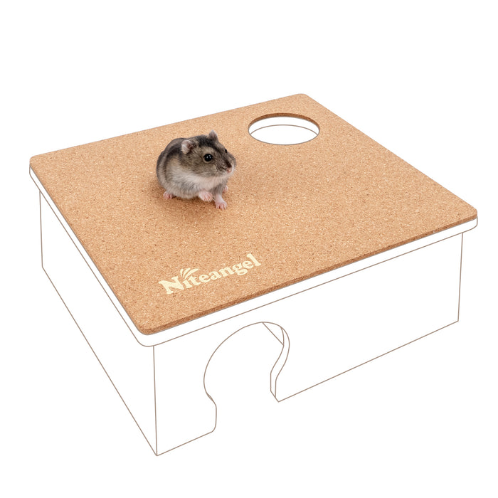 Niteangel Hamster Chamber's Protective Cork Mat: Fit for Removable Lid of Hamster 2-Chamber or Rectangular 3-Chamber Maze House only