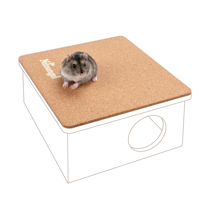 Niteangel Hamster Chamber's Protective Cork Mat: Fit for Removable Lid of Hamster 2-Chamber or Rectangular 3-Chamber Maze House only