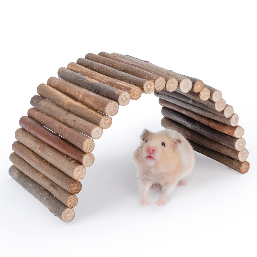 Niteangel Wooden Ladder Bridge, Hamster Mouse Rat Rodents Toy, Small Animal Chew Toy