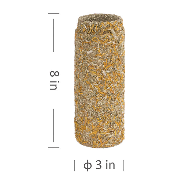 Natural Paper Tube with Dried Herbs and Flowers for Hamsters