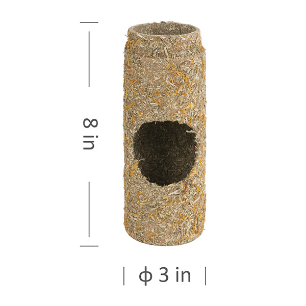 Natural Paper Tube with Dried Herbs and Flowers for Hamsters