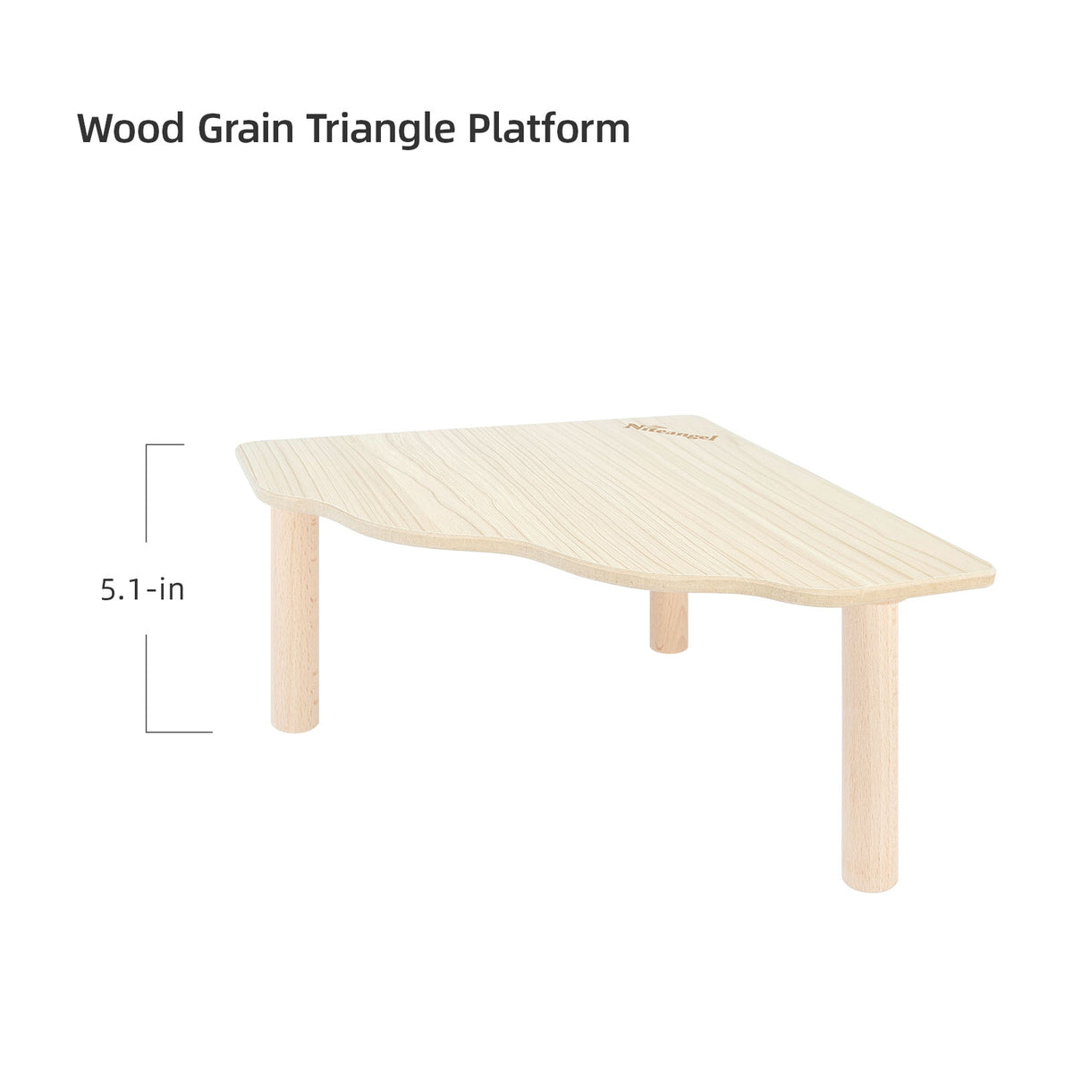 Niteangel Hamster Play Wooden Platform for Dwarf Syrian Hamsters Gerbils Mice Degus or Other Small Pets (Triangle)