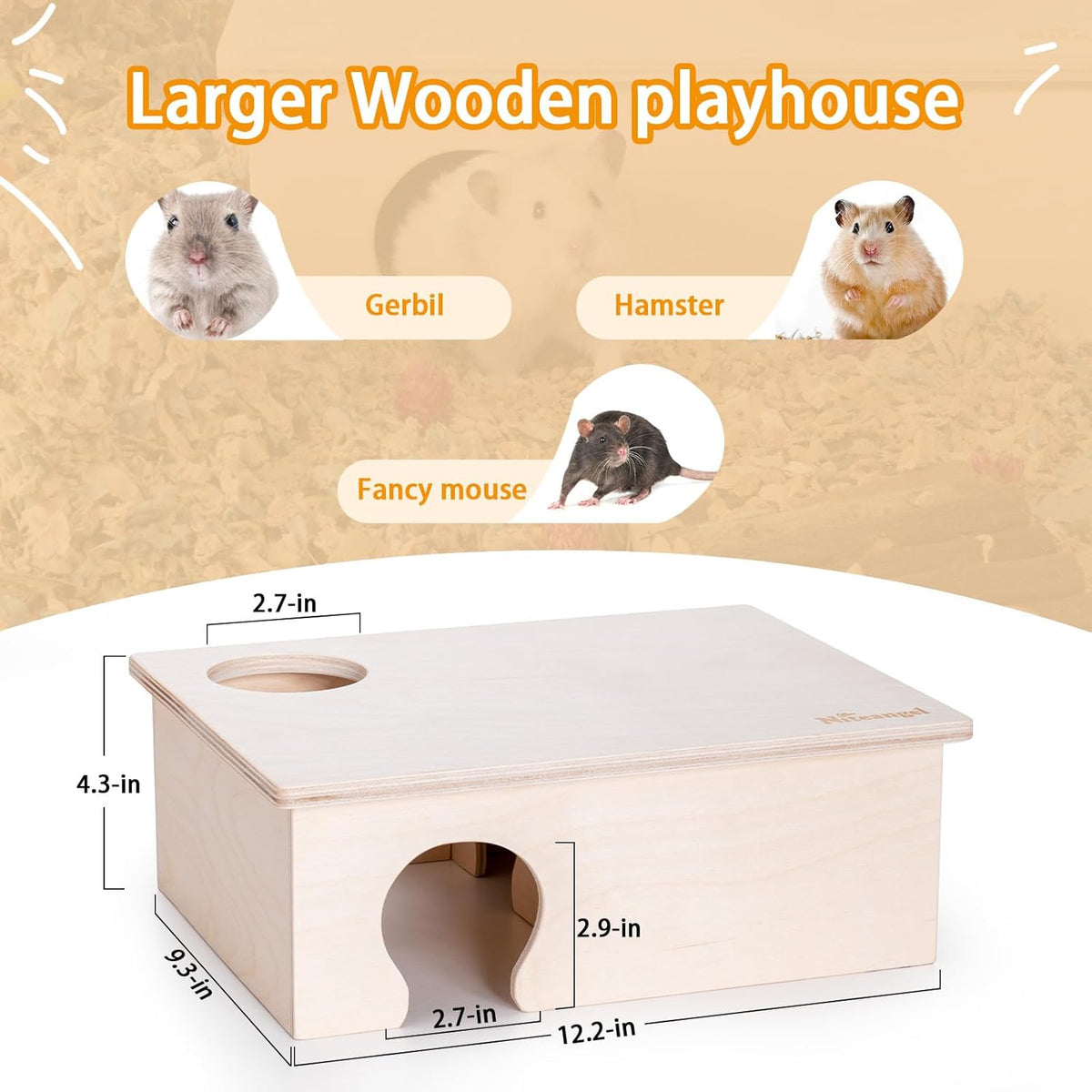 Niteangel 3-Chamber Hideout For Hamsters & Mice