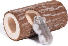 Niteangel Natural Wooden Hamster Mouse Tunnel Tube Toy Forest Hollow Tree Trunk