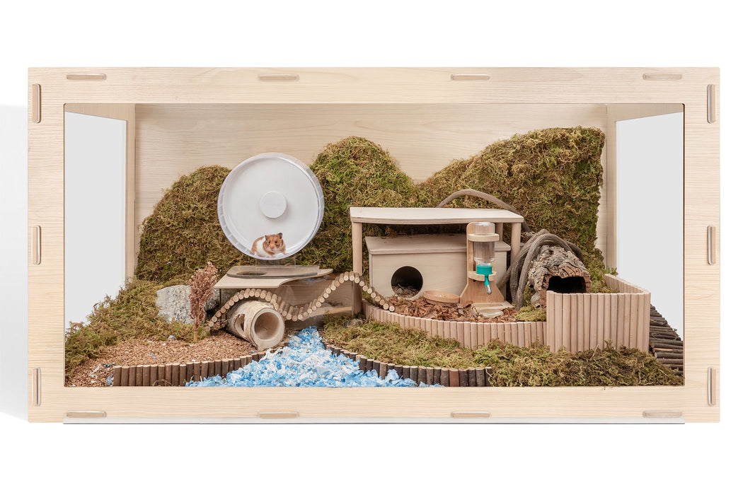 Niteangel Bigger World MDF Terrarium Aspen Poplar Wooden Enclosure for Syrian and Dwarf Hamsters