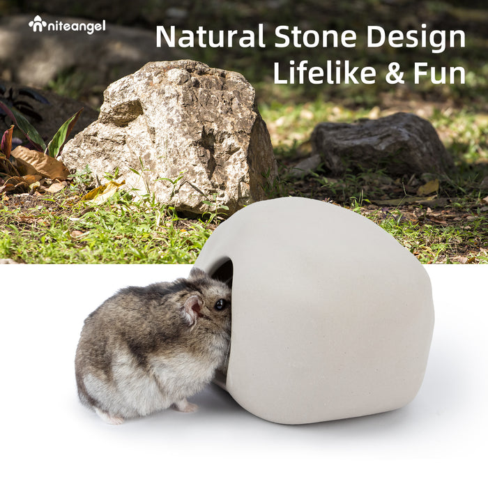 Niteangel Ceramic Hamster Habitat Hideout: Hideaway House for Syrian D —  Niteangel Pet