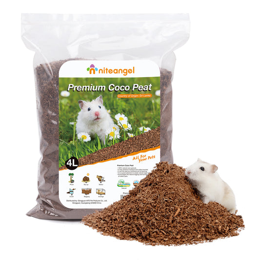 Niteangel Coco Chips/Peat Dry Digging & Burrowing Base for Rodent Pets