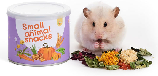 Niteangel Hamster Snack & Treats Toy - Small Animal Natural Treat Mix for Dwarf Syrian Robo Hamsters Gerbils Mice Lemmings Degus or Other Small-Sized Pets