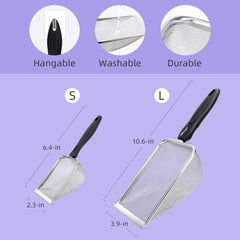 Niteangel Hamster Bath Sand Scoop - Stainless Steel Sand Substrate Shovel Fine Mesh Metal Sifter Scooper fits Small Animal sandbath Box