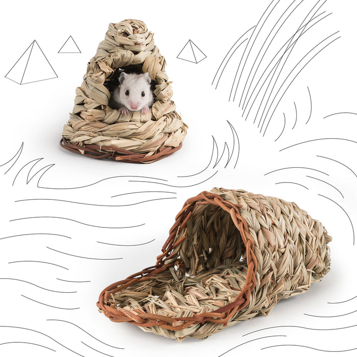 Niteangel Hamster Reed Woven Nest Natural Hideout