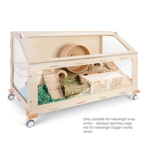 Niteangel Supplement Universal Wheel - Only Fits for Niteangel Vista Series - MDF Aspen Hamster Cage to Move Your Hamster Cage Simply (For Niteangel Vista - Oblique Opening Door)