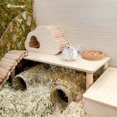 Niteangel Hamster Play Wooden Platform for Dwarf Syrian Hamsters Gerbils Mice Degus or Other Small Pets