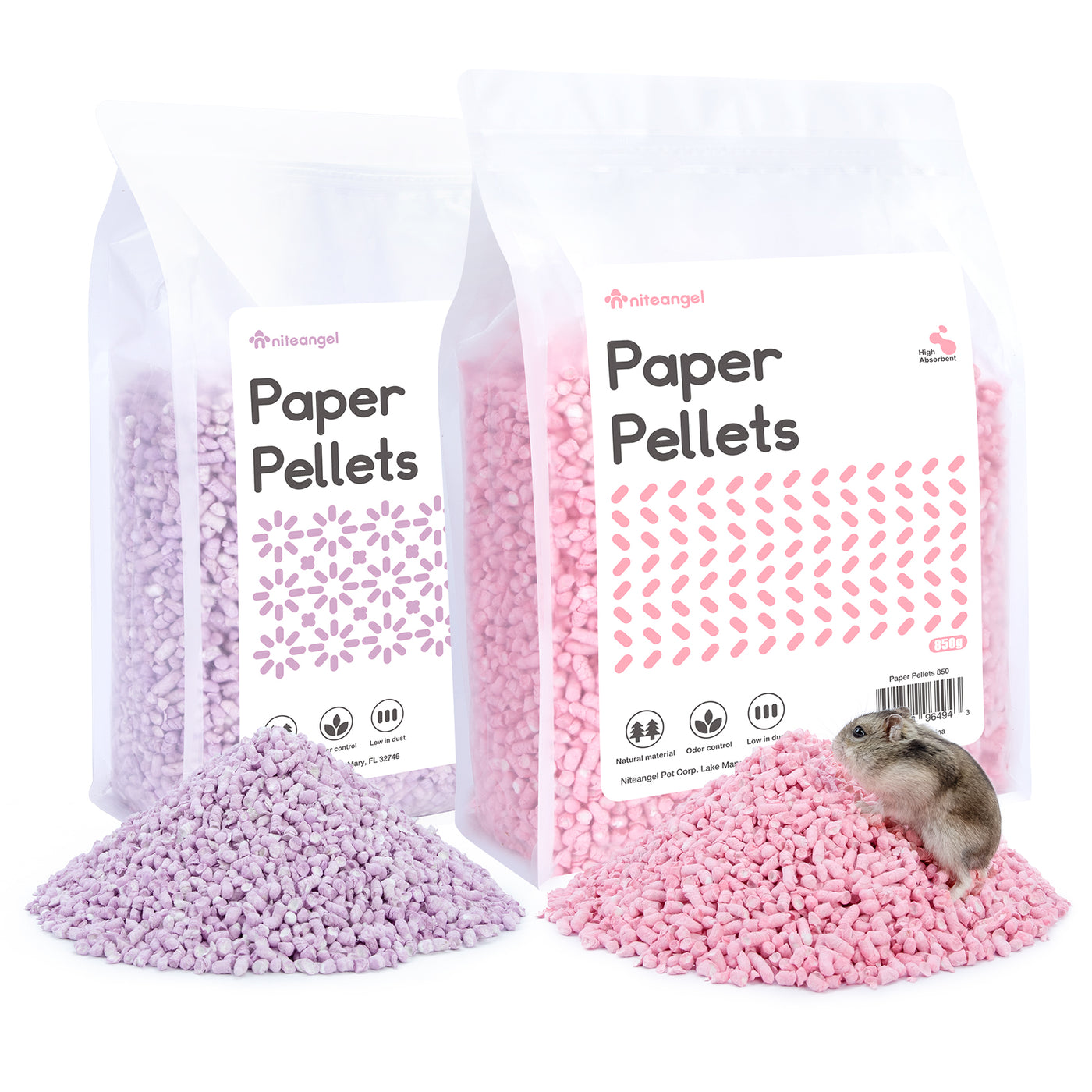 Niteangel Hamster Paper Pellets Bedding for Syrian Dwarf Hamsters G