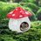 Niteangel Ceramic Hamster Habitat Hideout (Mushroom-Shaped Feeding & Water Bowls)