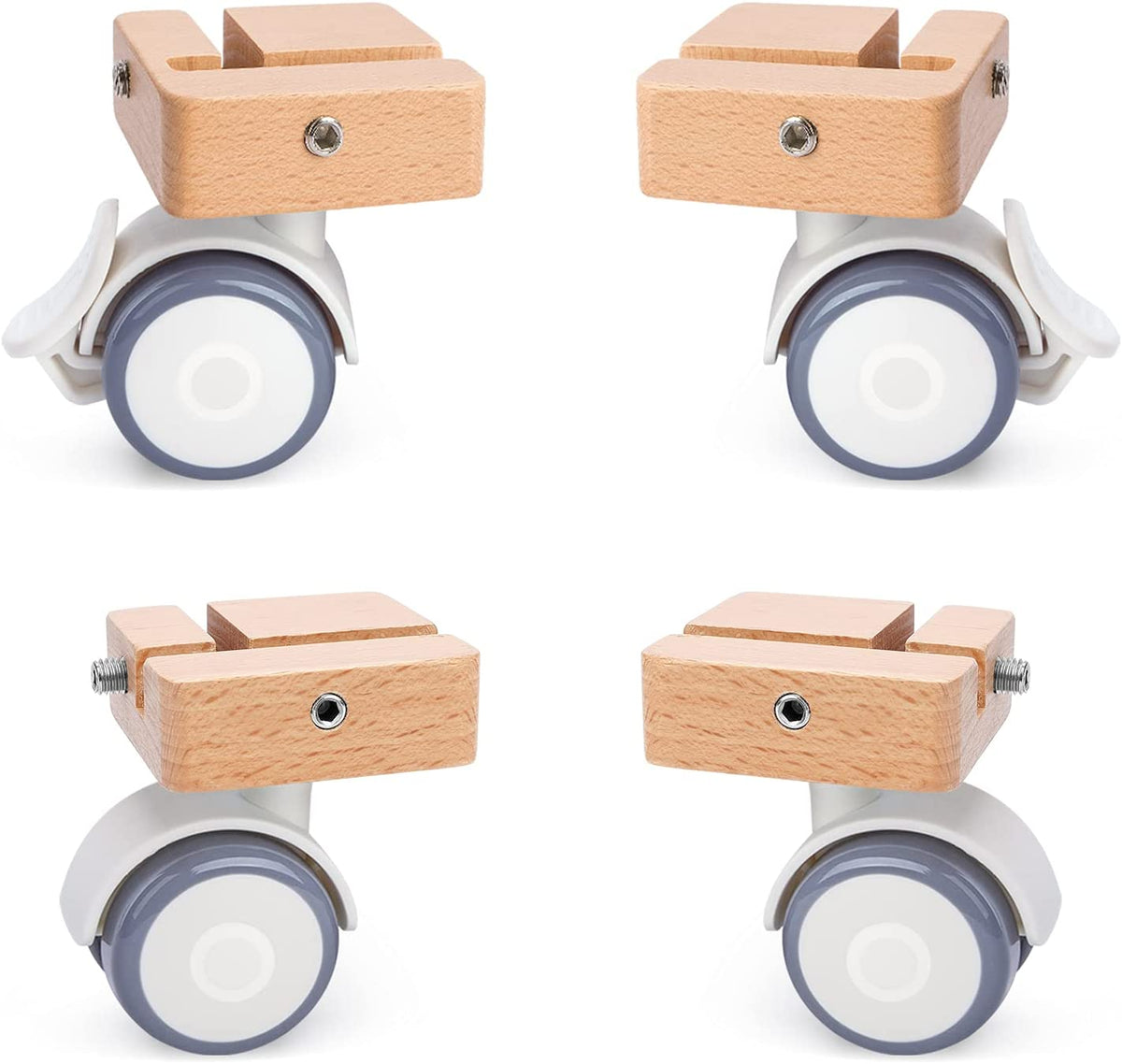 Niteangel Supplement Cage Wheels - Fits for Niteangel Bigger World - MDF Aspen Hamster Cage to Move Your Hamster Cage Simply