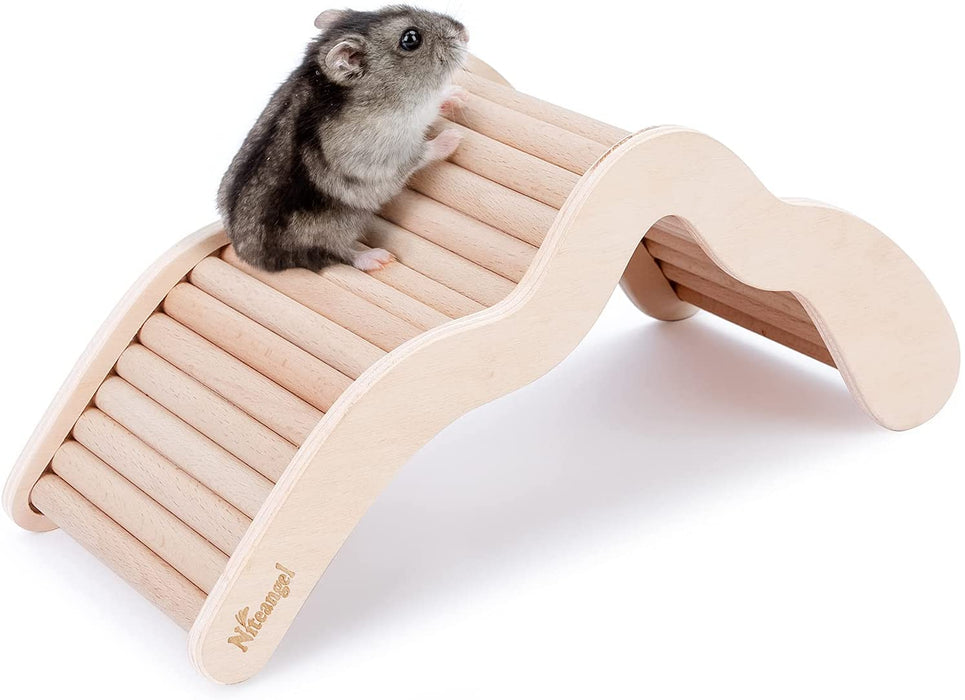 Seaokais Wood Sticks DIY for Hamster Bendy Bridge Climbing Toy for