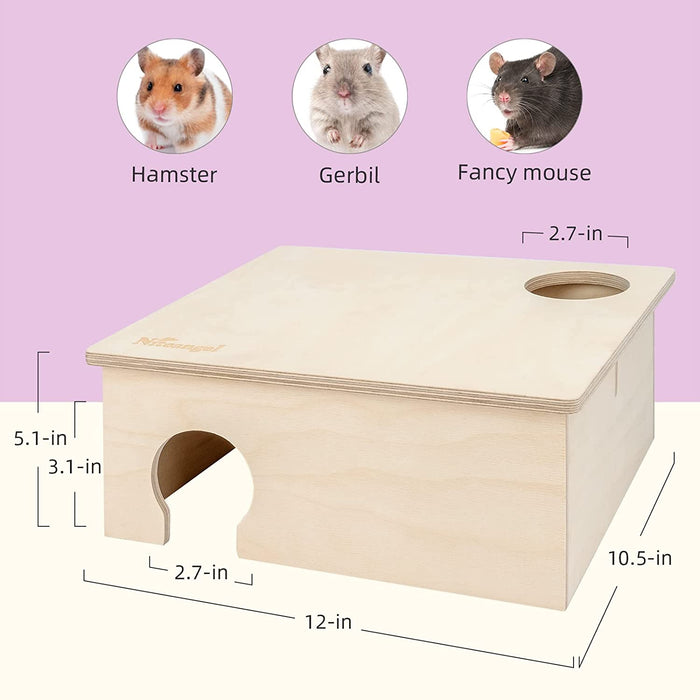 Niteangel 3-Chamber Hideout For Hamsters & Mice