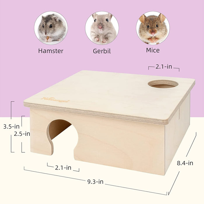 Niteangel 3-Chamber Hideout For Hamsters & Mice