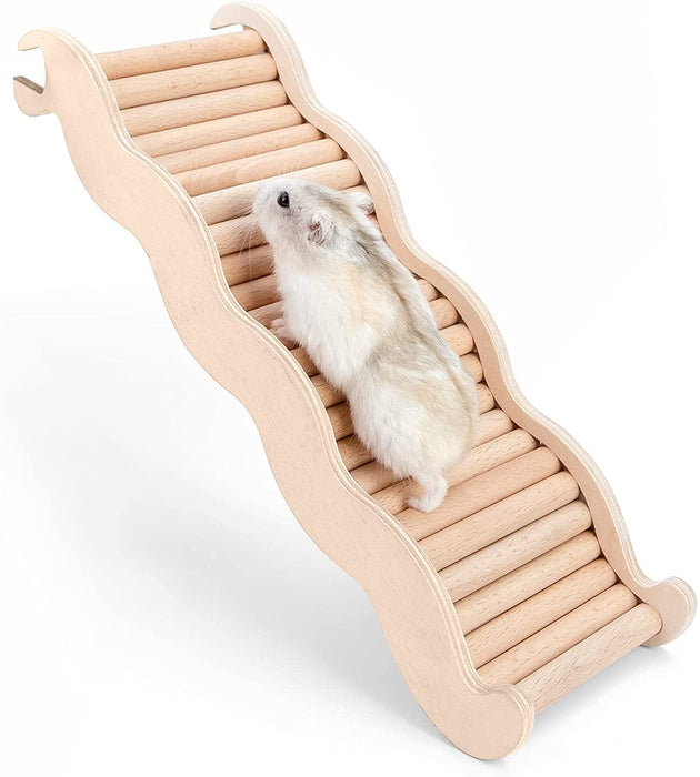 Niteangel Hamster Climbing Toy Wooden Ladder Bridge for Hamsters Gerbils Mice and Small Animals