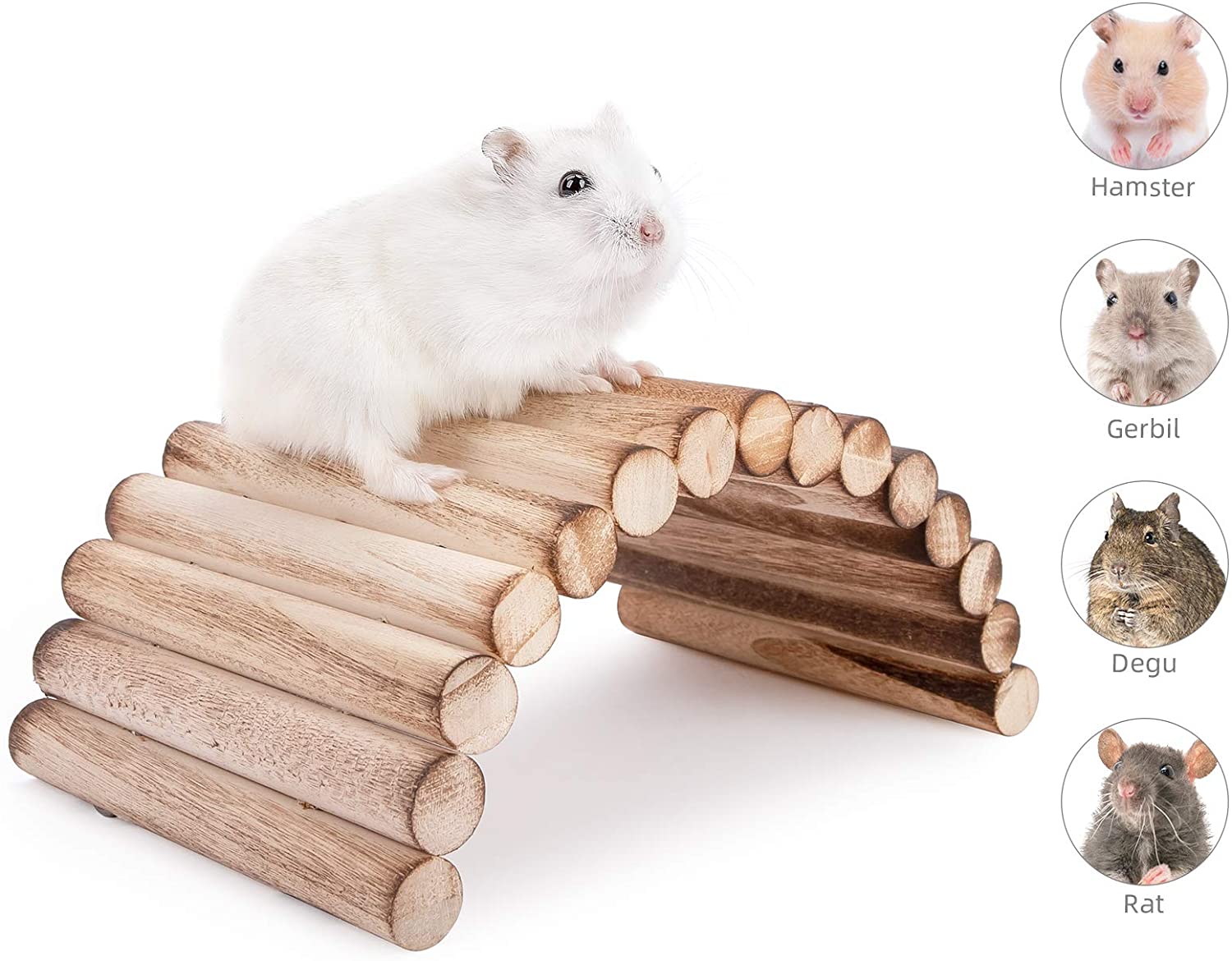 Niteangel Small Animal Climbing Toys - Suspension Bridge Ladder for Hamsters Gerbils Mice Rats or Other Small Pets