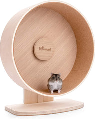 Niteangel Wooden Hamster Exercise Wheel:- Silent Hamster Running Wheel for Hamsters Gerbil Mice and Other Similar-Sized Small Pets