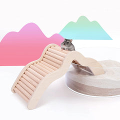 Niteangel Hamster Climbing Toy Wooden Ladder Bridge for Hamsters Gerbils Mice and Small Animals