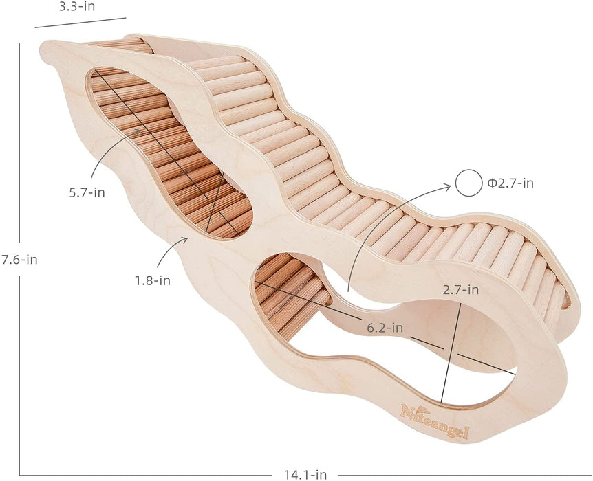 Niteangel Hamster Underground Tunnel w/ Climbing Ladder for Hamsters Gerbils Mice or Similar-Sized Pets