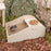 Niteangel Large Wooden Sand Bath with Hideout and Food Bowl for Hamsters