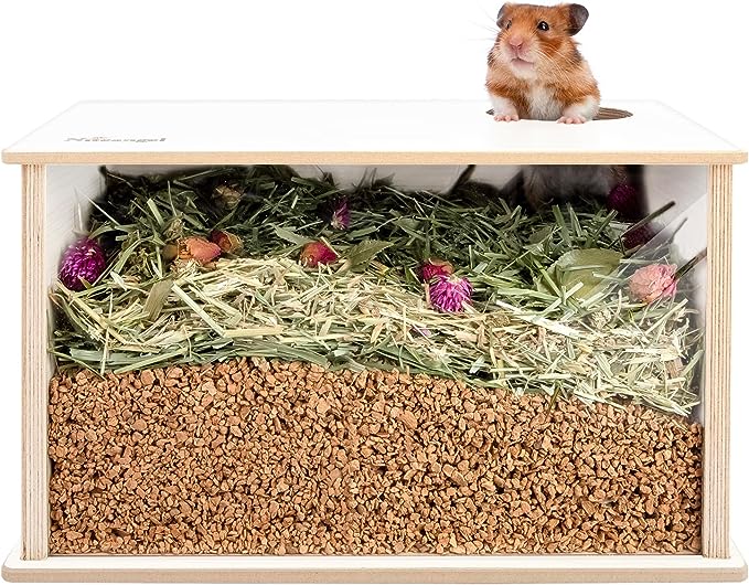 Niteangel Visible Hamster Digging Box: - for Syrian Dwarf Roborovski Campbell Hamsters