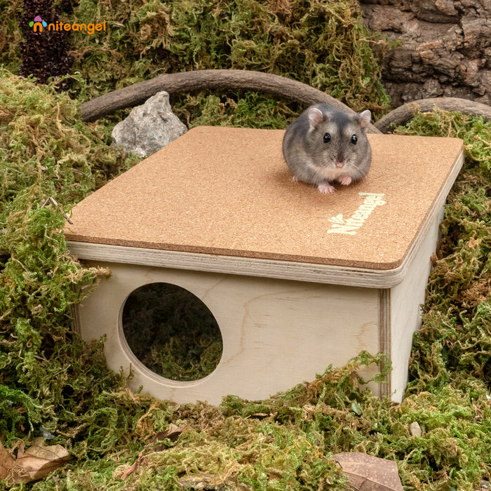 Niteangel Hamster Chamber's Protective Cork Mat: Fit for Removable Lid of Hamster 2-Chamber or Rectangular 3-Chamber Maze House only