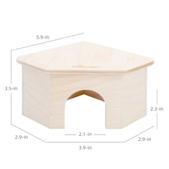 Niteangel Hamster House for Hamsters Gerbils Mice or Similar-Sized Pets (Triangle-Shaped Hamster Hut)
