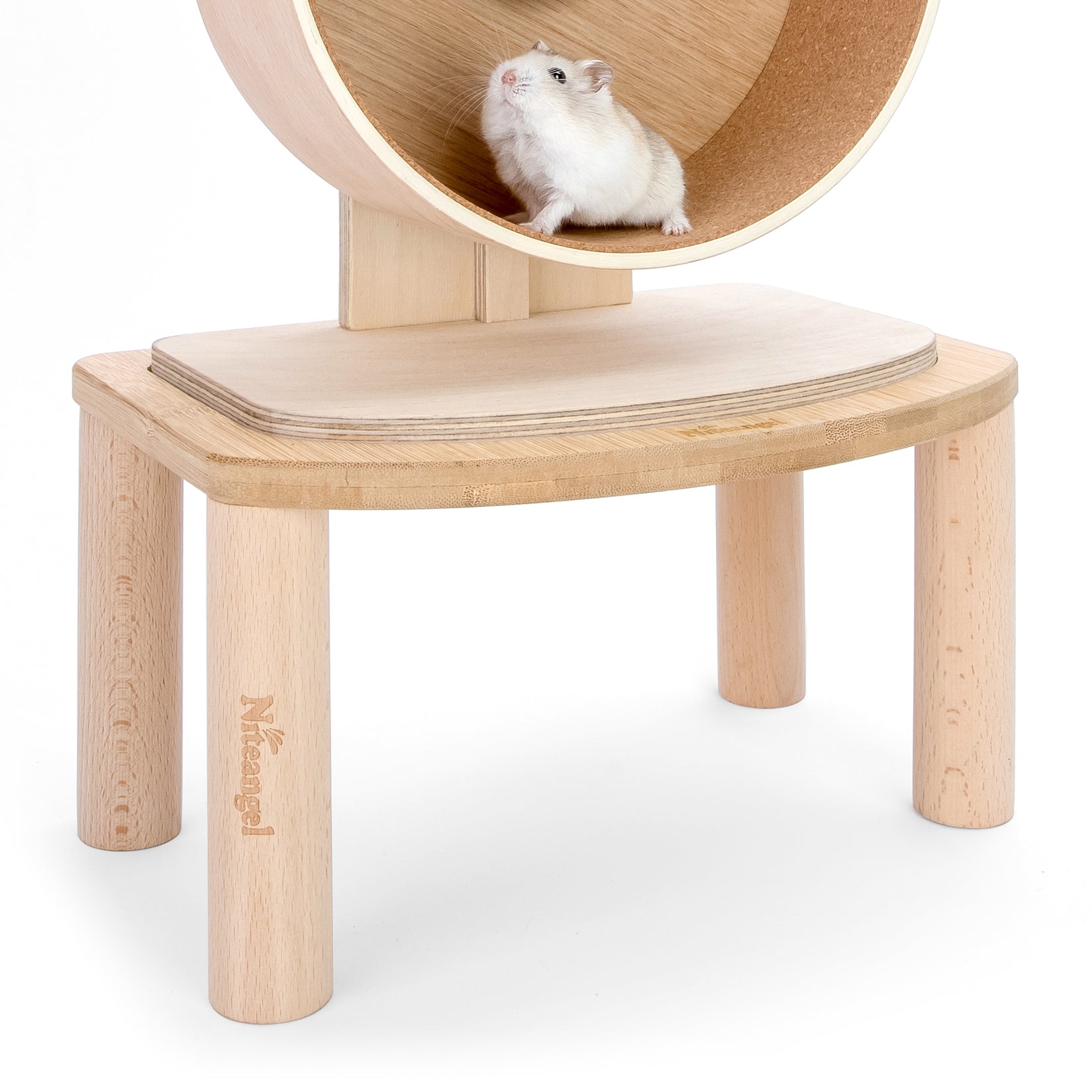 Plataforma De Madera Para Hábitat De Hámster – Estructura Elevada Con Valla, Enriquece El Espacio De Juego