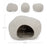 Niteangel Ceramic Hamster Habitat Hideout:  Hideaway House for Syrian Dwarf Hamster Mice Gerbils Lemmings or Other Similar-Sized Small Pet (Stone-Shaped)