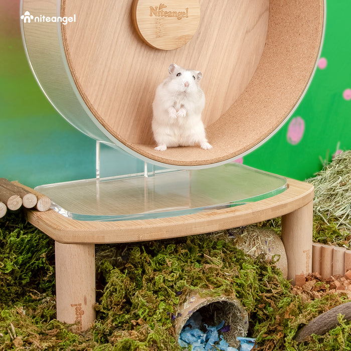 Niteangel Anti-Slide Hamster Wheel Platform - Fits Super-Silent Hamster Wheel | Acrylic Wheel | Wooden Wheel | Cloud Series Hamster Wheel