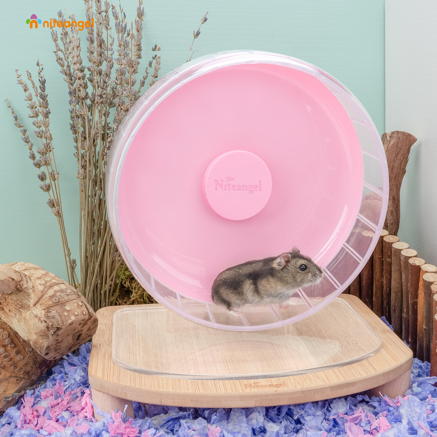 Image showcasing Niteangel Super-Silent Hamster Exercise Wheels — Niteangel Pet