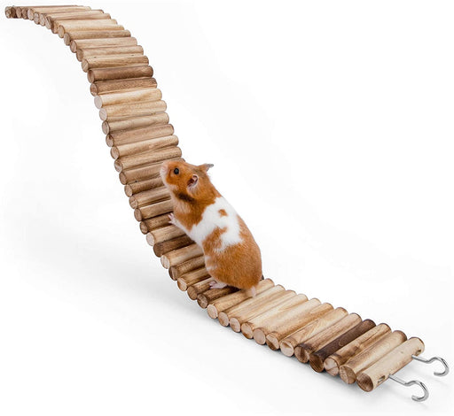 Natural Wood Bridge for Syrian and Dwarf Hamsters Flexible Fencing