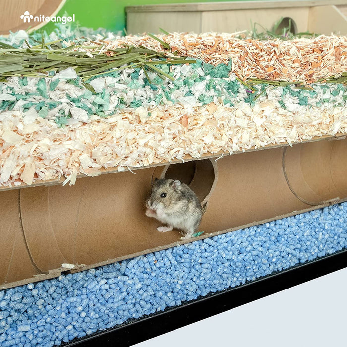 Niteangel Hamster Cardboard Paper Tunnel Set - DIY & Build Unique Tube Burrow as Hideout for Small Sized Animals Like Hamsters Mouse Gerbils Mice