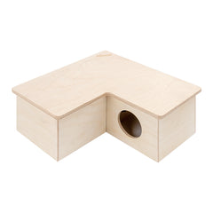 Niteangel Wooden 3-Chamber 2-Chamber Hideout for Dwarf and Syrian Hamsters