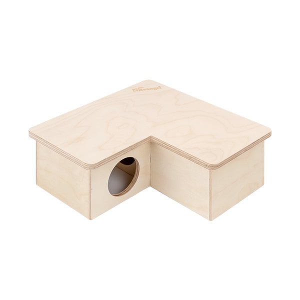 Niteangel Wooden 3-Chamber 2-Chamber Hideout for Dwarf and Syrian Hamsters